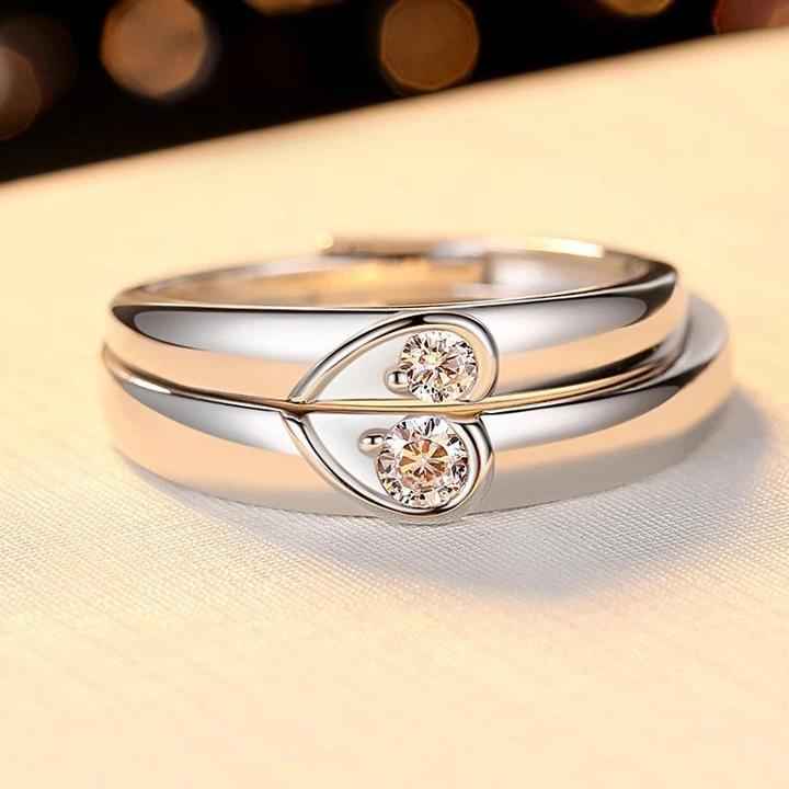Promise Ring for Her with Heart and Birthstone - PaulaMax Jewelry