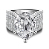 Recommended | Stunning 9.0CT Pear Cut Engagement Ring in Widen Band