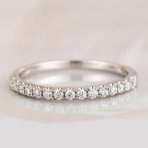 Classic Half Eternity Band In Sterling Silver