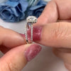 2pcs Cushion Cut Halo Ring Set Bridal Ring Set In Sterling Silver
