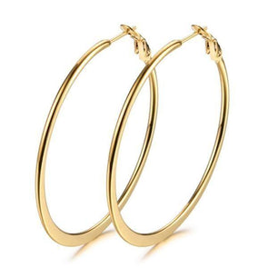 Golden Tone Hoop Earrings