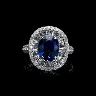 Vintage 3.0 CT Oval Cut Engagement Ring