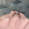 Vintage Ruby Calibre Halo Engagement Ring