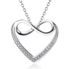 Heart Shaped Infinity Pendant Necklace