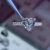 Heart Cut 925 Sterling Silver Engagement Ring