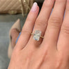 Vintage Golden Tone Radiant Cut Engagement Ring In Sterling Silver