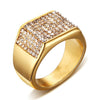 Titanium Round Cut Wedding Ring In Golden Tone for Men