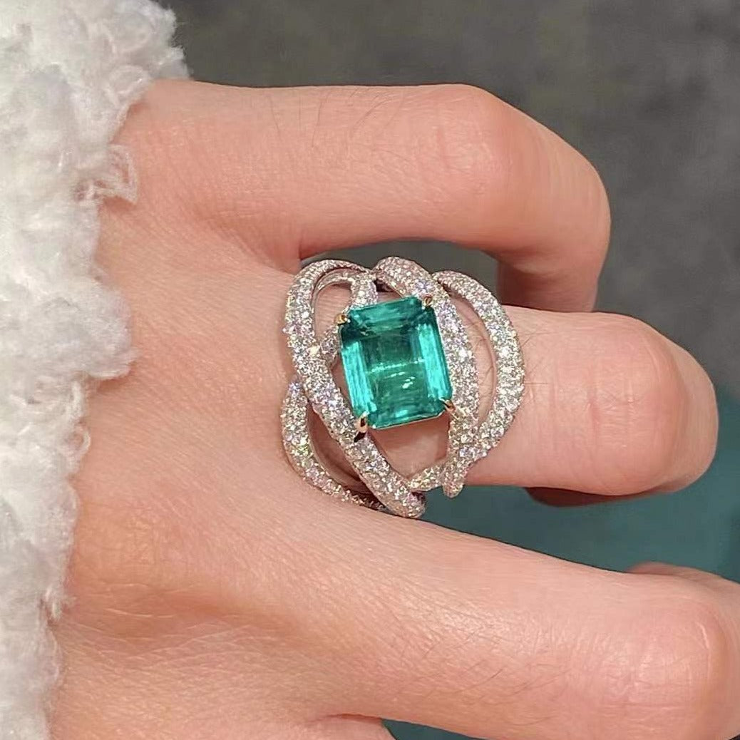 Sterling Silver Three-Stone Emerald Lab Cut Crystal with Pol | Corinth  Jewelers | Corinth, MS