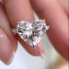 2pcs Heart Cut Bridal Ring Set in Sterling Silver