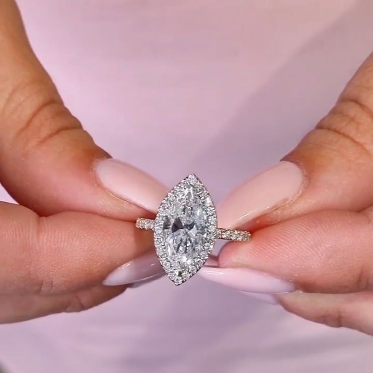 Mia - 14k White Gold 1.5 Carat Princess Cut 3 Stone Halo Natural Diamond  Engagement Ring @ $6500 | Gabriel & Co.