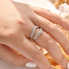 Double Row Elegant Ring Enhancer in Sterling Silver