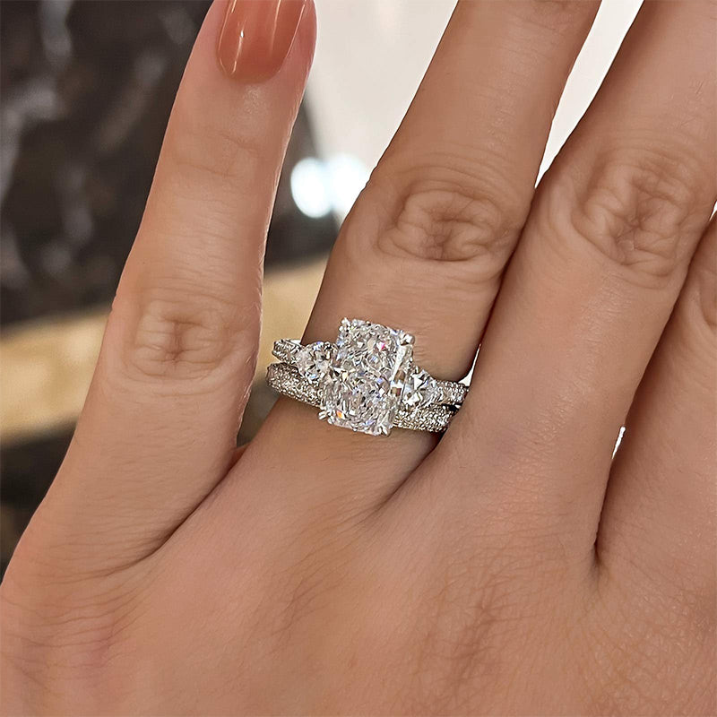 Radiant cut diamond wedding sets Clearance