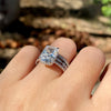 3.5CT Radiant Cut Solitaire Bridal Ring Set in Sterling Silver