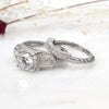1.25 CT Round Cut Bold Vintage Bridal Ring Set in Sterling Silver