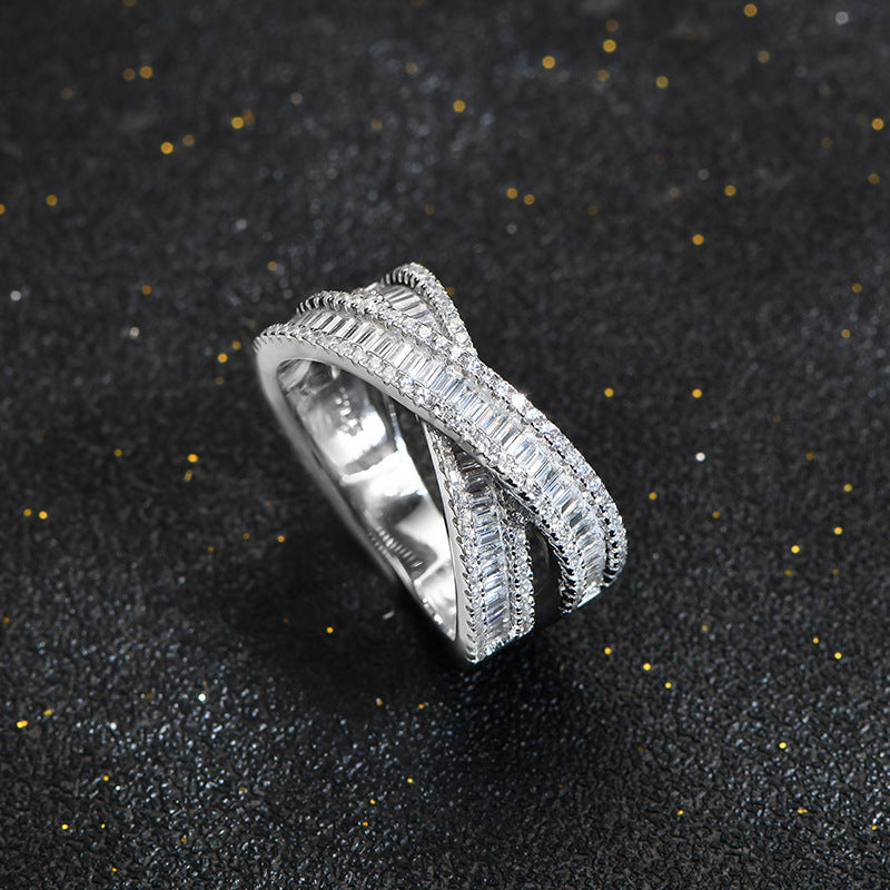 Diamond Criss Cross Ring – Kingofjewelry.com