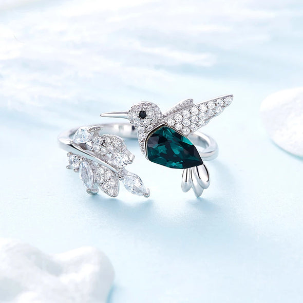 Beautiful Bird Adjustable RIng In Sterling Silver