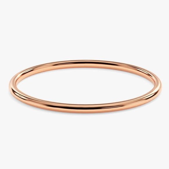 Simple 18k Gold Rose Gold Silver 1.5mm Thin Wedding Band